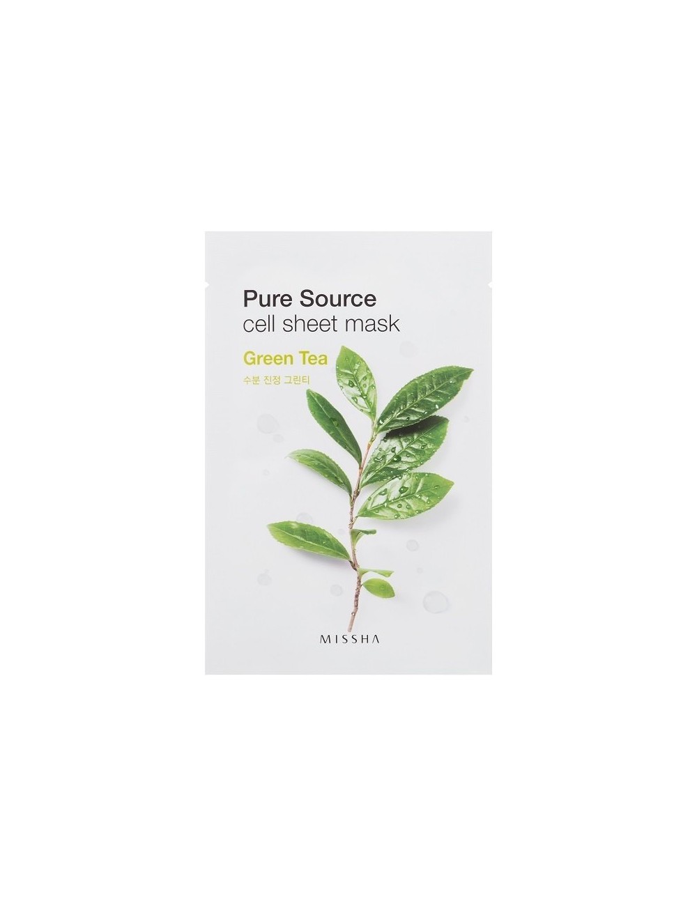 Mascarilla Calmante e Hidratante de algodón MISSHA Pure Source Cell Sheet Mask (Te Verde)