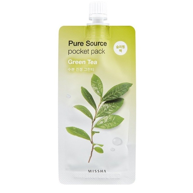 Mascarilla Calmante MISSHA Pure Source Pocket Green Tea (Té verde)