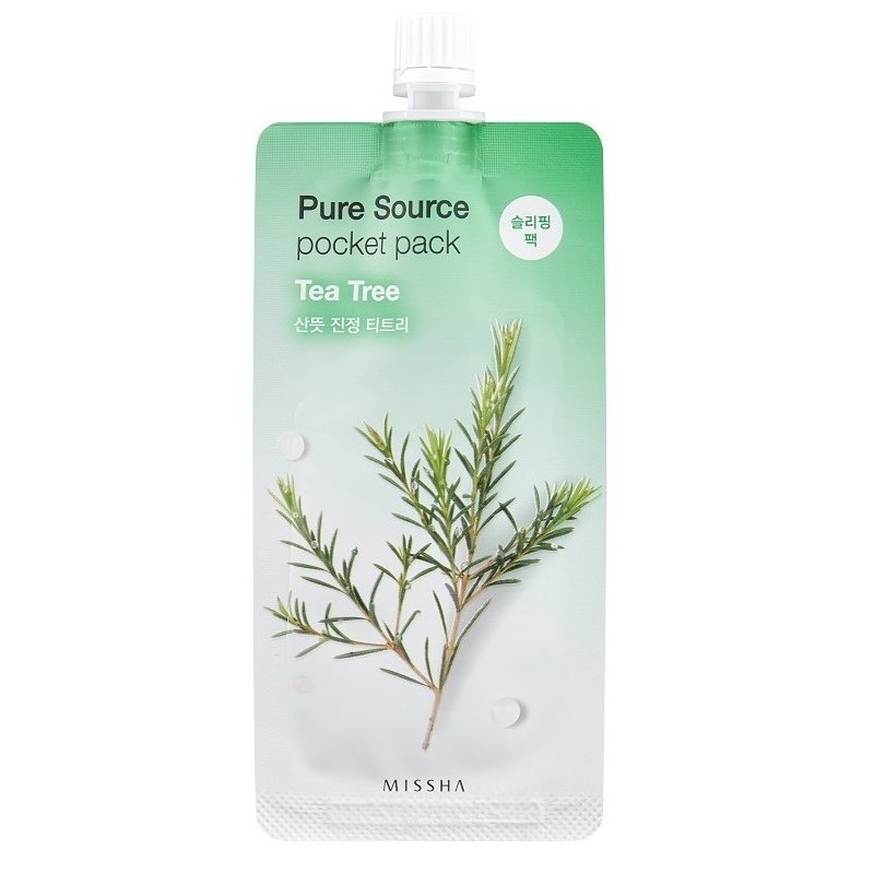 Mascarilla Purificante MISSHA Pure Source Pocket Tea Tree (Árbol de Té)