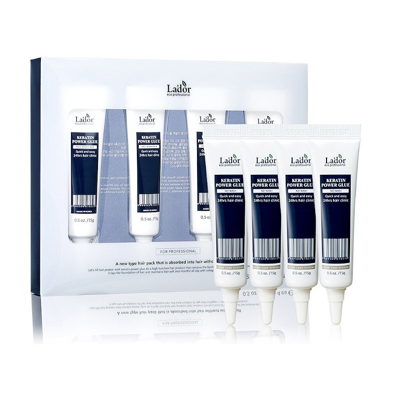 Cosmética Coreana al mejor precio: Ampollas de Tratamiento Intensivo para el cabello La'dor Keratin LPP Power Glue 4x15 de Lador Eco Professional en Skin Thinks - 
