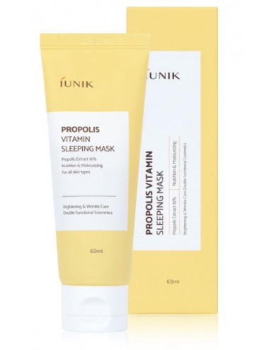 Mascarillas Coreanas al mejor precio: Propolis Vitamin Sleeping Mask Mascarilla Nocturna de Iunik en Skin Thinks - Firmeza y Lifting 