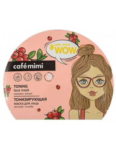 Mascarillas Coreanas al mejor precio: Toning Face Mask Mascarilla Natural Revitalizante (arándano) de Café Mimi en Skin Thinks - Piel Seca