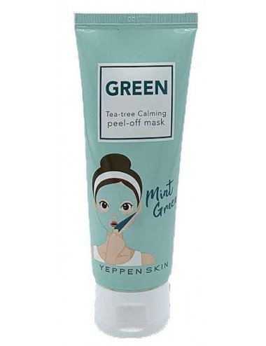 Mascarillas Coreanas al mejor precio: Green Tea-Tree Calming Peel-Off Mask - Mascarilla Calmante y Purificante de Dermal Korea en Skin Thinks - Piel Sensible