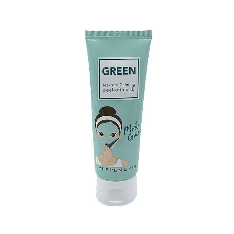 Mascarillas Coreanas al mejor precio: Green Tea-Tree Calming Peel-Off Mask - Mascarilla Calmante y Purificante de Dermal Korea en Skin Thinks - Piel Sensible
