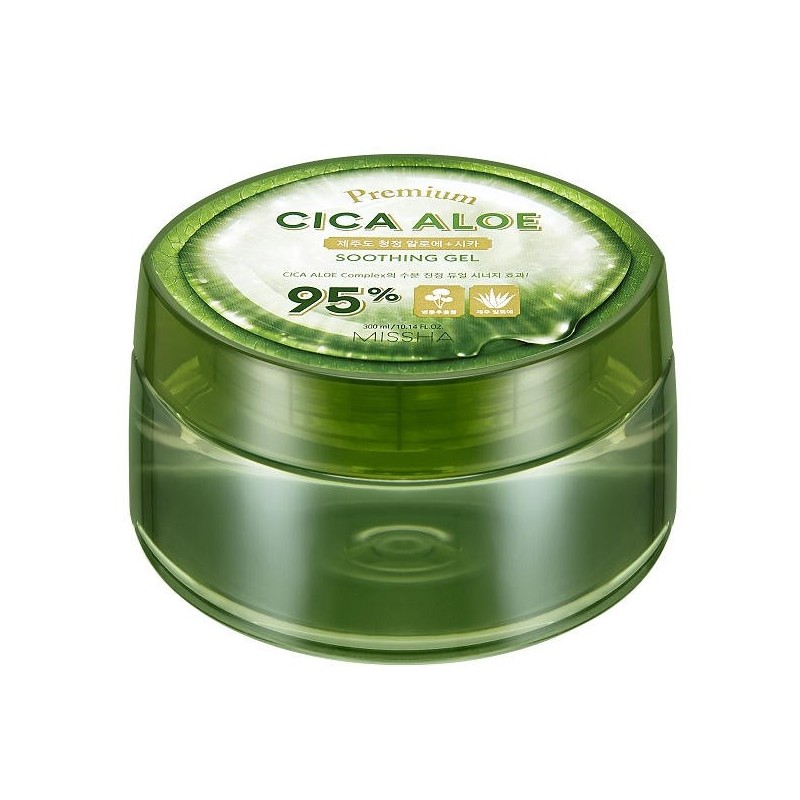 Emulsiones y Cremas al mejor precio: Gel de Aloe Missha Premium Cica Aloe Soothing Gel 95% de Missha en Skin Thinks - Piel Seca