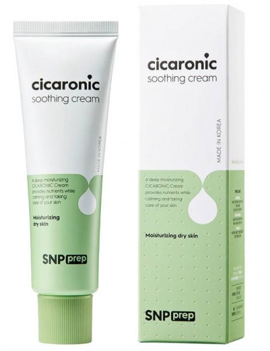 Emulsiones y Cremas al mejor precio: SNP Prep Cicaronic Soothing Cream - Crema Calmante y Regenerante de SNP en Skin Thinks - Firmeza y Lifting 