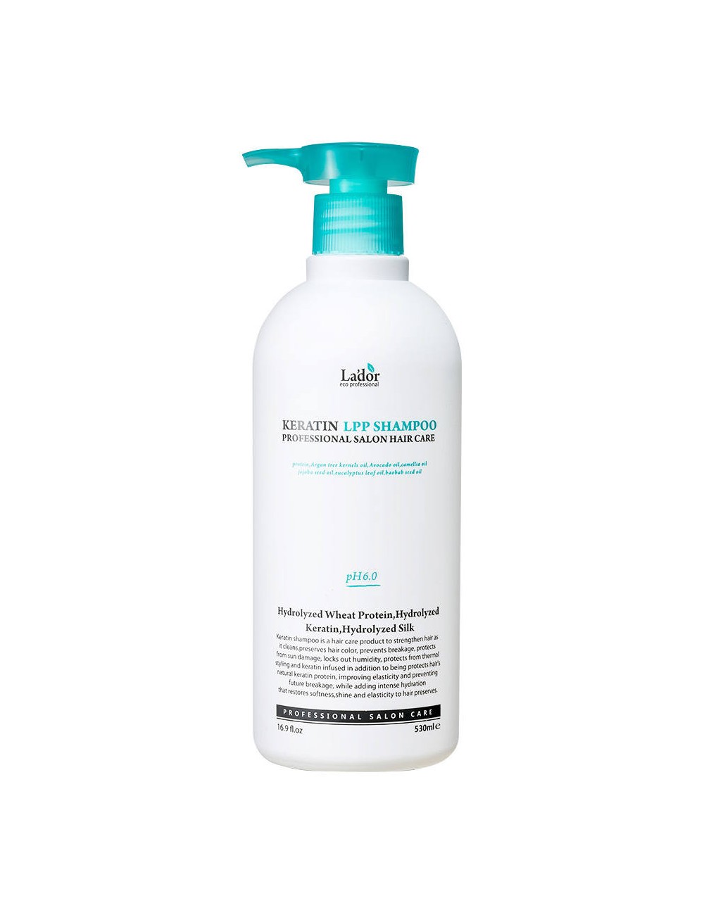 Cabello al mejor precio: Champú Reparador con Queratina La'dor Keratin LPP Shampoo 530 ml de Lador Eco Professional en Skin Thinks - 