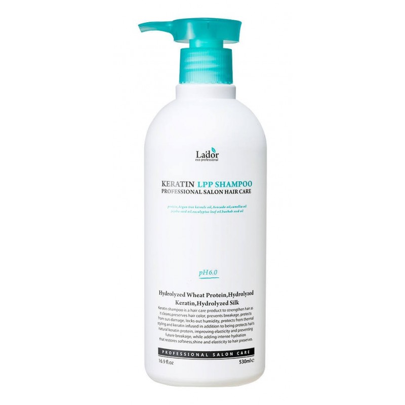 Cabello al mejor precio: Champú Reparador con Queratina La'dor Keratin LPP Shampoo 530 ml de Lador Eco Professional en Skin Thinks - 