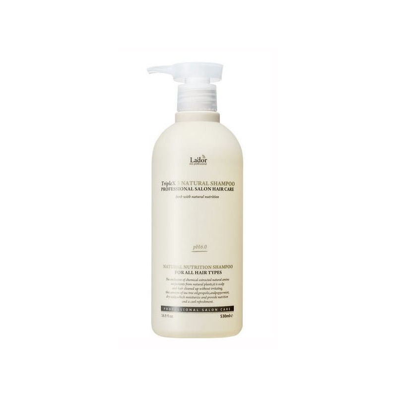 Cabello al mejor precio: La'dor TripleX3 Natural Shampoo 530 ml- Sin siliconas ni sulfatos de Lador Eco Professional en Skin Thinks - 