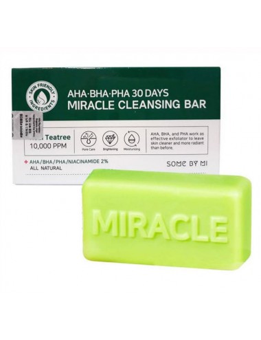 Tratamiento de Poros al mejor precio: Some By Mi AHA BHA PHA Miracle Cleansing Bar. Limpiador Anti Acné de Some By Mi en Skin Thinks - Tratamiento de Poros