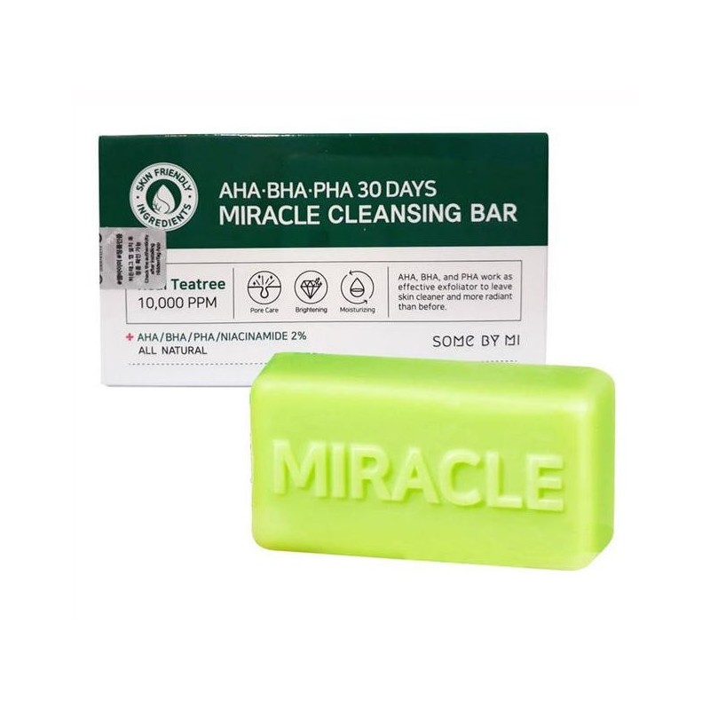 Tratamiento de Poros al mejor precio: Some By Mi AHA BHA PHA Miracle Cleansing Bar. Limpiador Anti Acné de Some By Mi en Skin Thinks - Piel Sensible