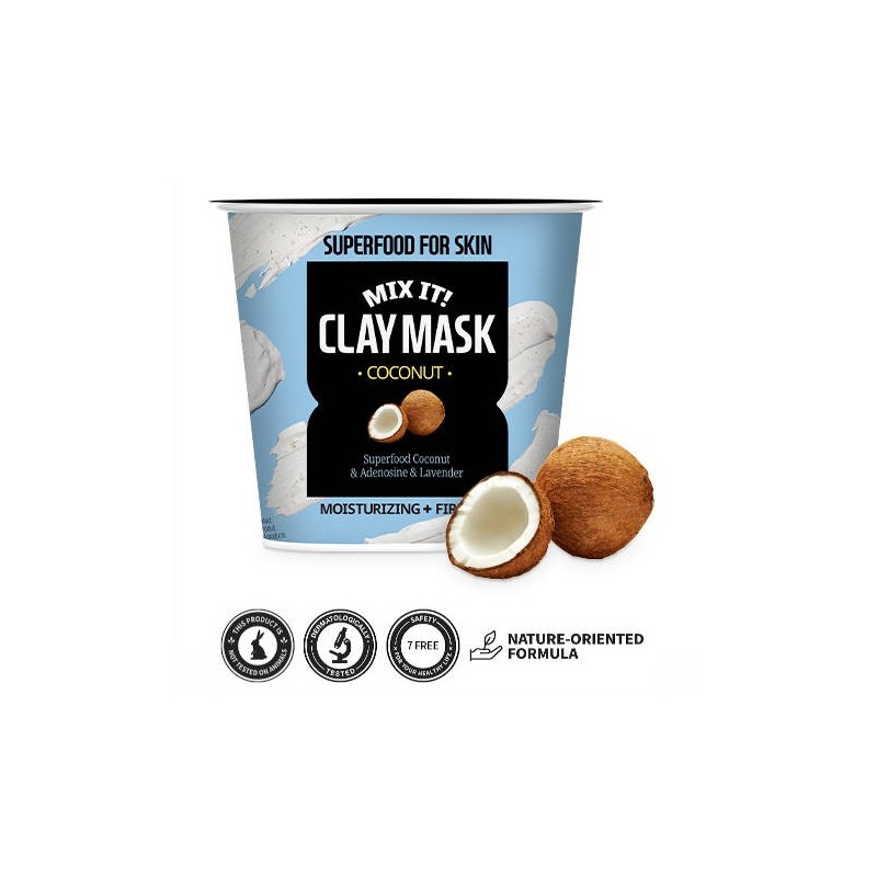 Mascarillas Wash-Off al mejor precio: Farm Skin Superfood For Skin Mix It! Clay Mask Coconut - Hidratación y Firmeza de FarmSkin en Skin Thinks - Piel Seca