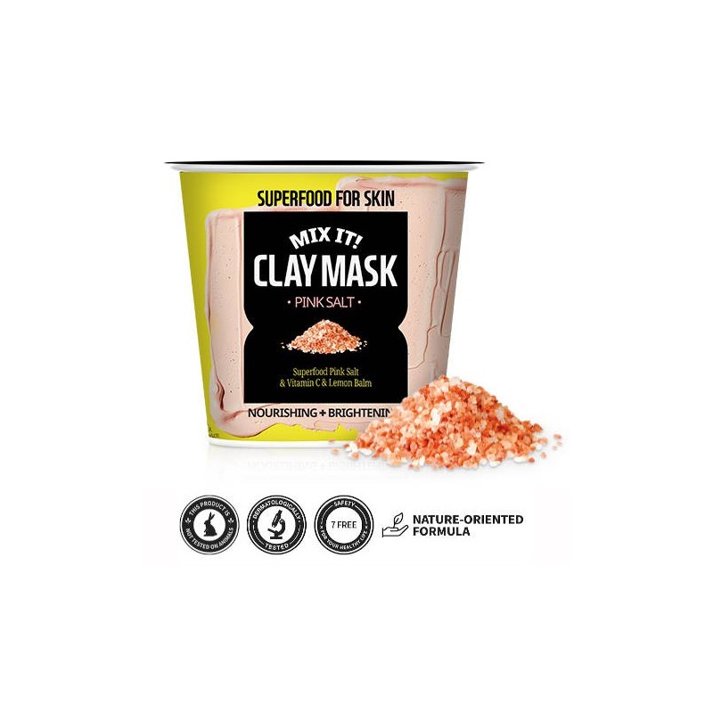 Mascarillas Wash-Off al mejor precio: Farm Skin Superfood For Skin Mix It! Clay Mask Pink Salt - Ilumina y Nutre de FarmSkin en Skin Thinks - Piel Seca