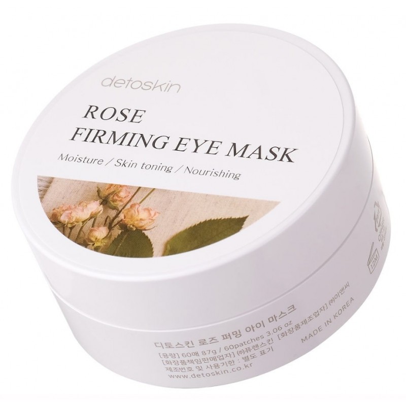 Contorno de Ojos al mejor precio: Rose Firming Eye Mask - Parches para el contorno de ojos Antiarrugas y Reafirmantes de Detoskin en Skin Thinks - Piel Seca