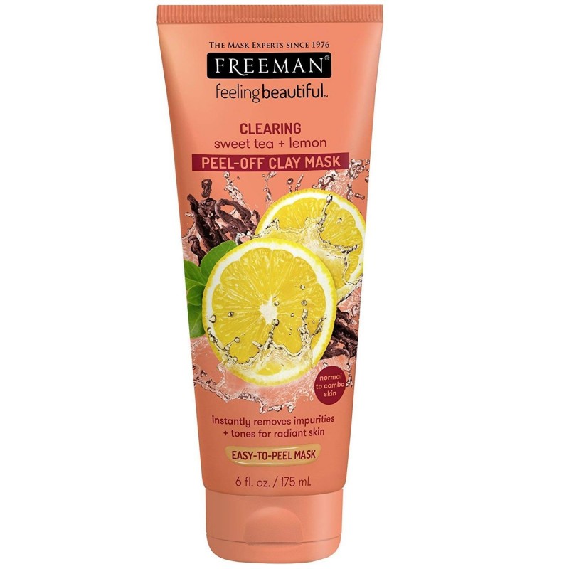 Facial - Cosmética Natural al mejor precio: Freeman Clearing Sweet Tea + Lemon Peel-Off Clay Mask - Mascarilla limpiadora e iluminadora de Freeman Beauty en Skin Thinks - Piel Seca