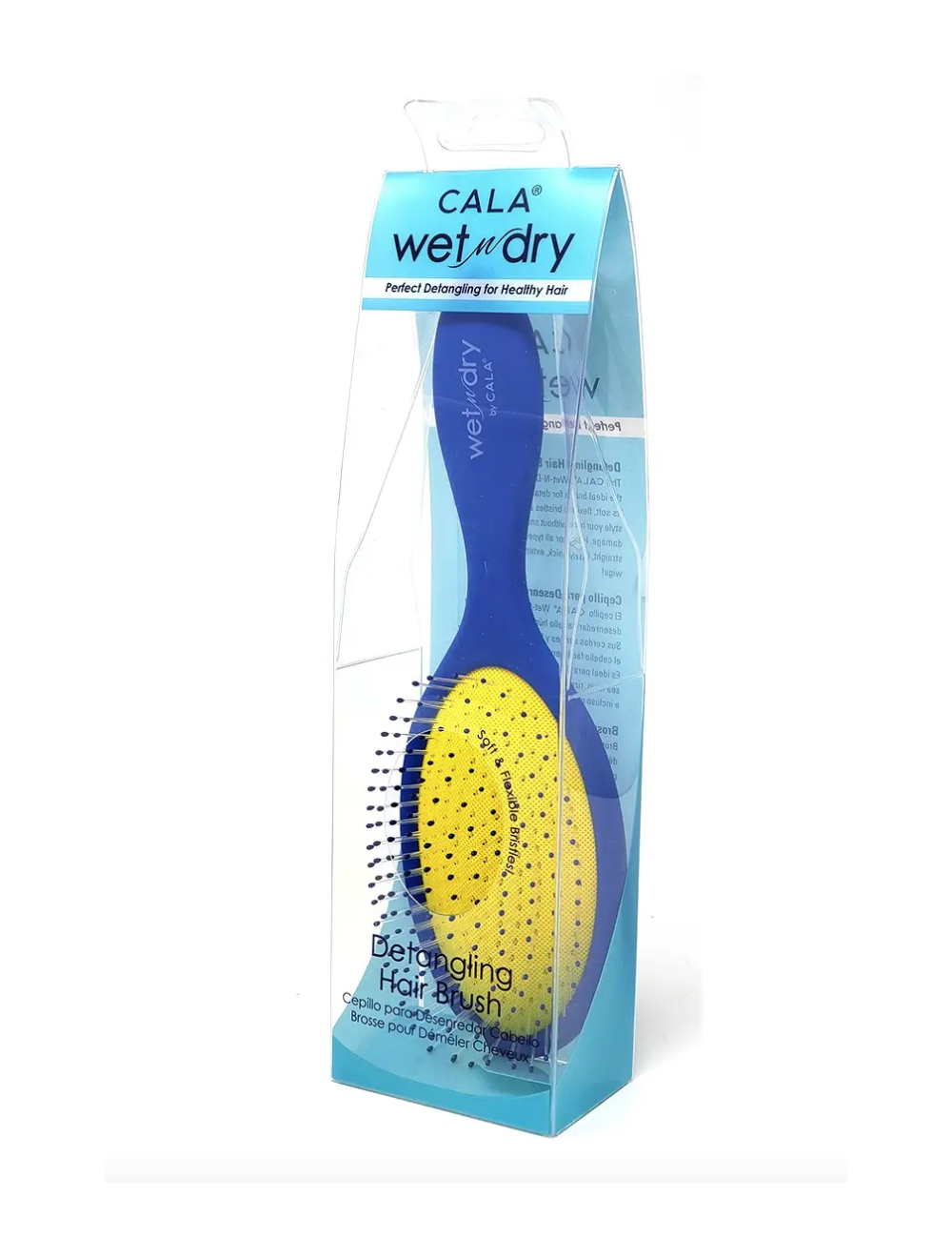 Cuidado del Cabello al mejor precio: Cepillo de pelo desenredante azul y amarillo CALA Wet N Dry Cobalt Blue/ Yellow de CALA en Skin Thinks - 