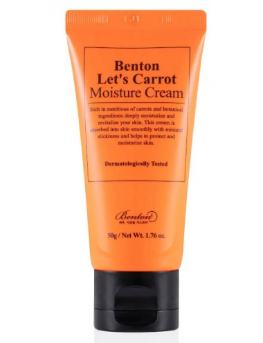 Emulsiones y Cremas al mejor precio: Benton Let's Carrot Moisture Cream - Revitaliza e Ilumina de Benton en Skin Thinks - Piel Seca