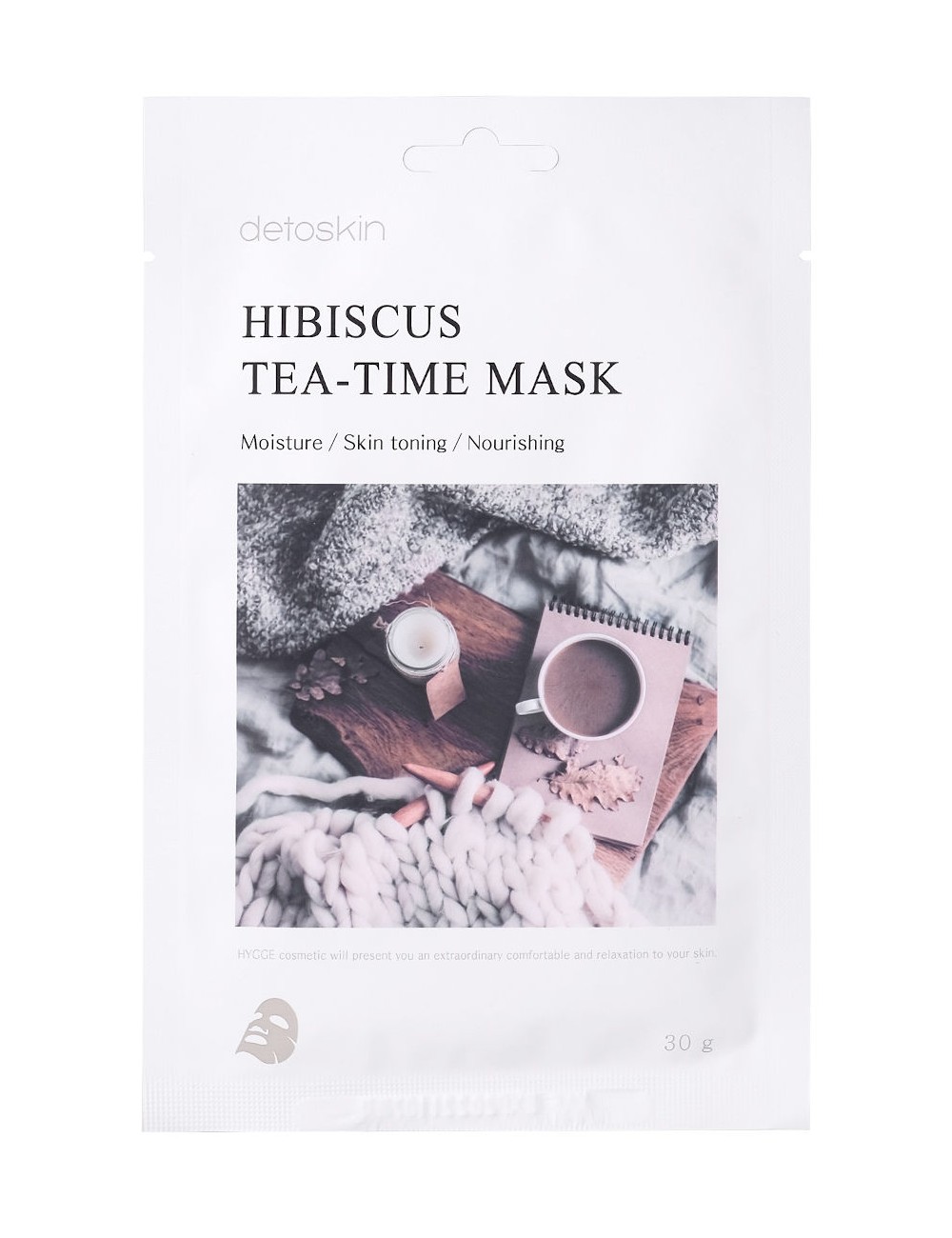 Mascarillas Coreanas al mejor precio: Hibiscus Tea-Time Mask - Mascarilla Iluminadora e hidratante de Detoskin en Skin Thinks - Piel Seca