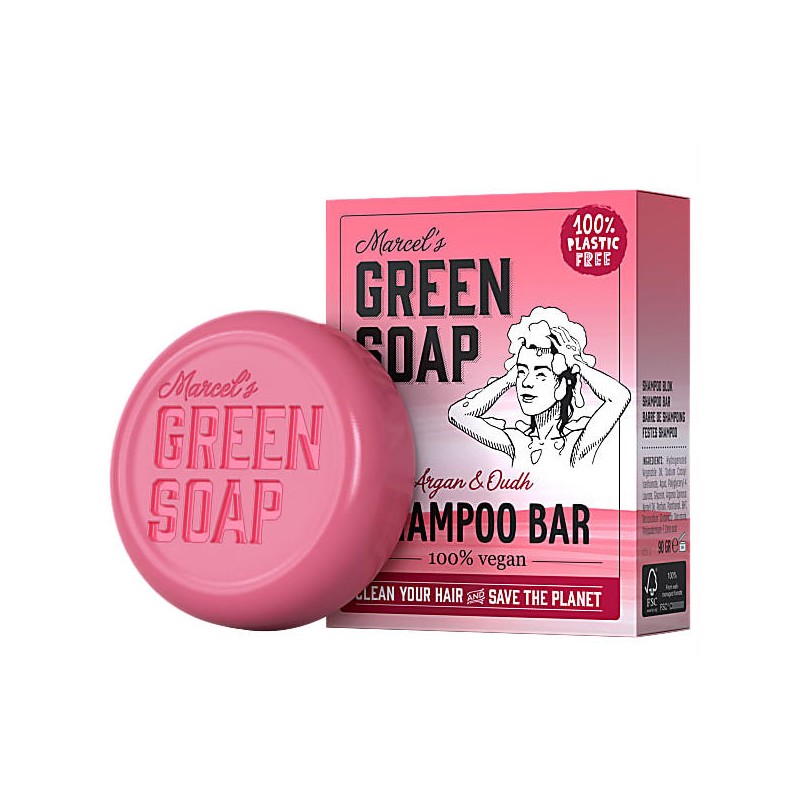 Cabello - Cosmética Natural al mejor precio: Champú solido Marcel's Green Soap SHAMPOO BAR ARGAN & OUDH de Marcel's Green Soap en Skin Thinks - 