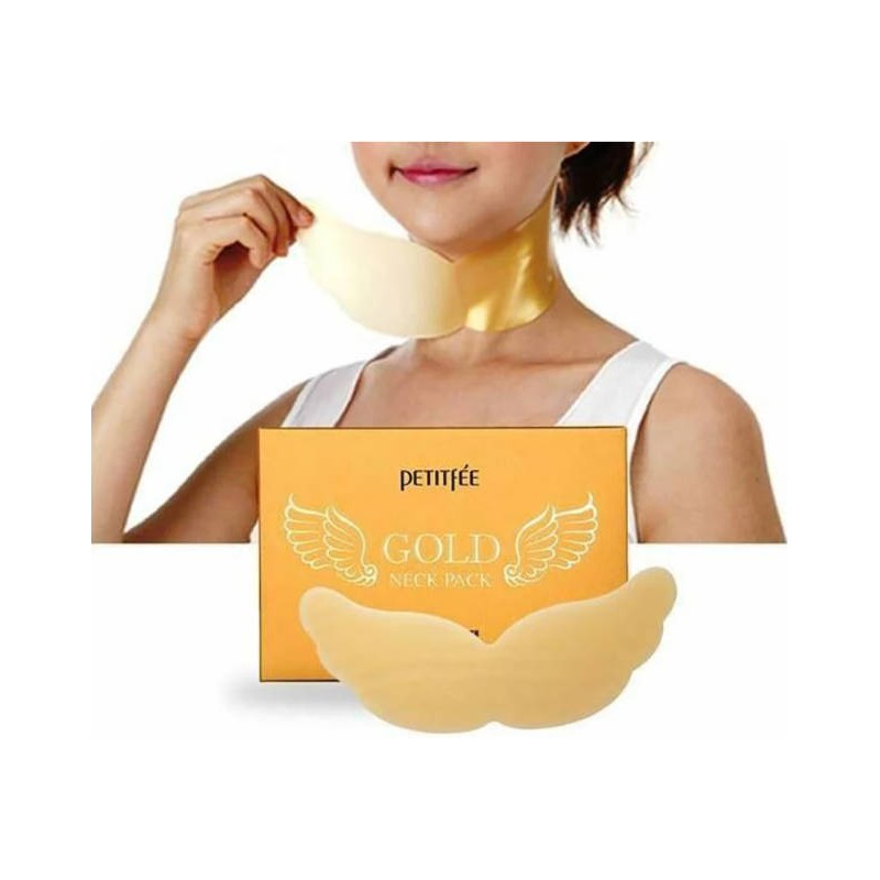 Mascarillas Coreanas de Hoja al mejor precio: Petitfée Gold Neck Pack Parche para cuello de Petitfée en Skin Thinks - Piel Seca