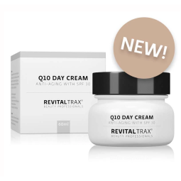 Facial - Cosmética Natural al mejor precio: RevitalTrax - Crema de día con SPF 30, Q10 y Colágeno (60ml) de RevitalTrax en Skin Thinks - Piel Sensible