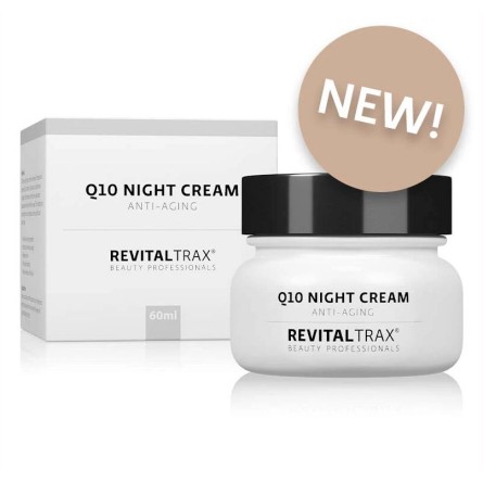 Facial - Cosmética Natural al mejor precio: RevitalTrax - Crema de noche con Q10, Vit.C y Colágeno (60ml) de RevitalTrax en Skin Thinks - Piel Seca