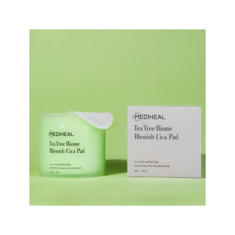 Limpiadoras - Exfoliantes al mejor precio: MEDIHEAL Tea Tree Biome Blemish Cica Pad de MEDIHEAL en Skin Thinks - Piel Sensible