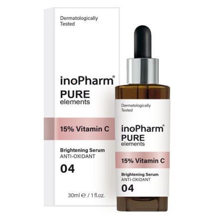 Facial - Cosmética Natural al mejor precio: InoPharm Pure Elements 15% Vitamin C Brightening Serum de InoPharm en Skin Thinks - Tratamiento Anti-Manchas 