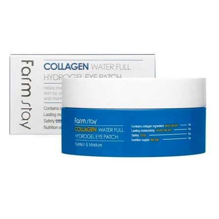 Contorno de Ojos al mejor precio: Farm Stay Collagen Water Full Hydrogel Eye Patch 60 parches de FarmStay en Skin Thinks - Piel Seca