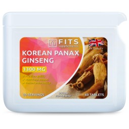 Nutricosmética - Suplementos al mejor precio: Fits Suplements Korean Panax Ginseng 1300 MG (60 capsulas - 30 dias) de FITS Supplements en Skin Thinks - Piel Seca