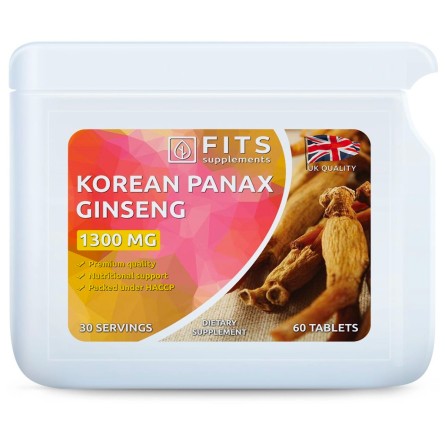 Fits Suplements Korean Panax Ginseng 1300 MG (60 capsulas - 30 dias)