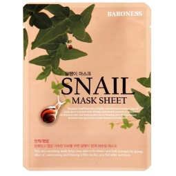 Mascarillas Coreanas de Hoja al mejor precio: Baroness Snail Mask Sheet de Baroness en Skin Thinks - Piel Seca