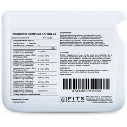 Nutricosmética - Suplementos al mejor precio: Probiotic Complex Capsulas de FITS Supplements en Skin Thinks - Firmeza y Lifting 