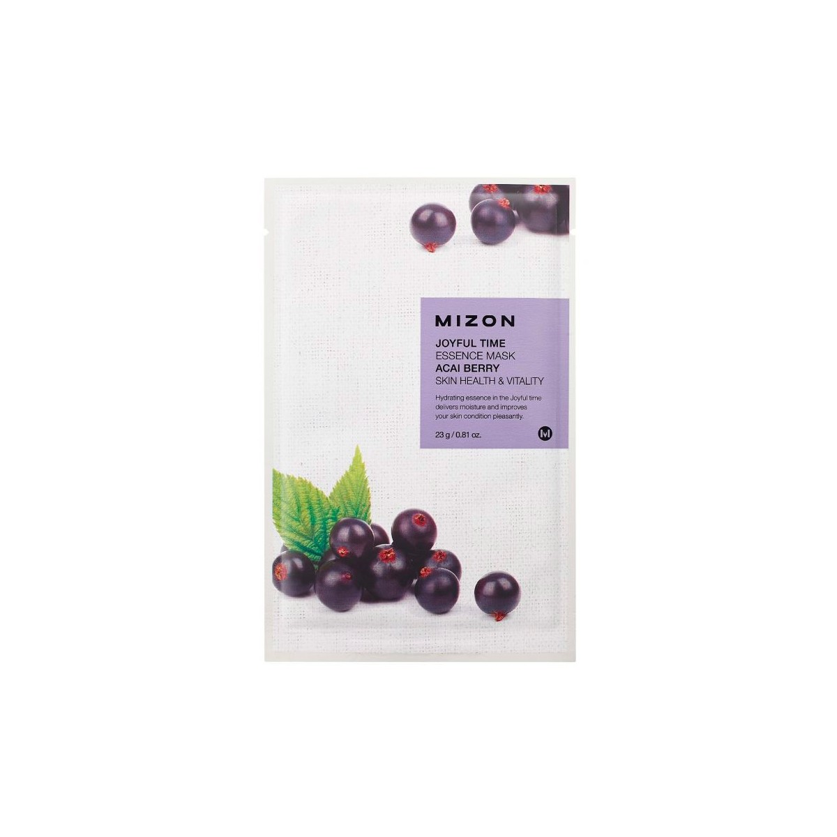 Mascarillas Coreanas de Hoja al mejor precio: Joyful Time Essence Mask Acai Berry - Antioxidante y revitalizante de Mizon en Skin Thinks - Piel Seca
