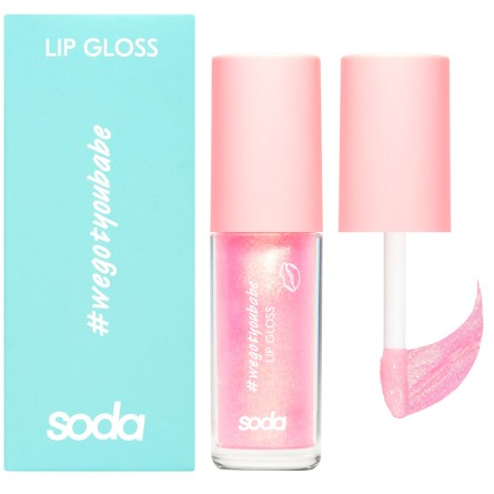 Maquillaje Vegano al mejor precio: Soda Glitter Lip Gloss Peach Queen 103 de Soda Makeup en Skin Thinks - 