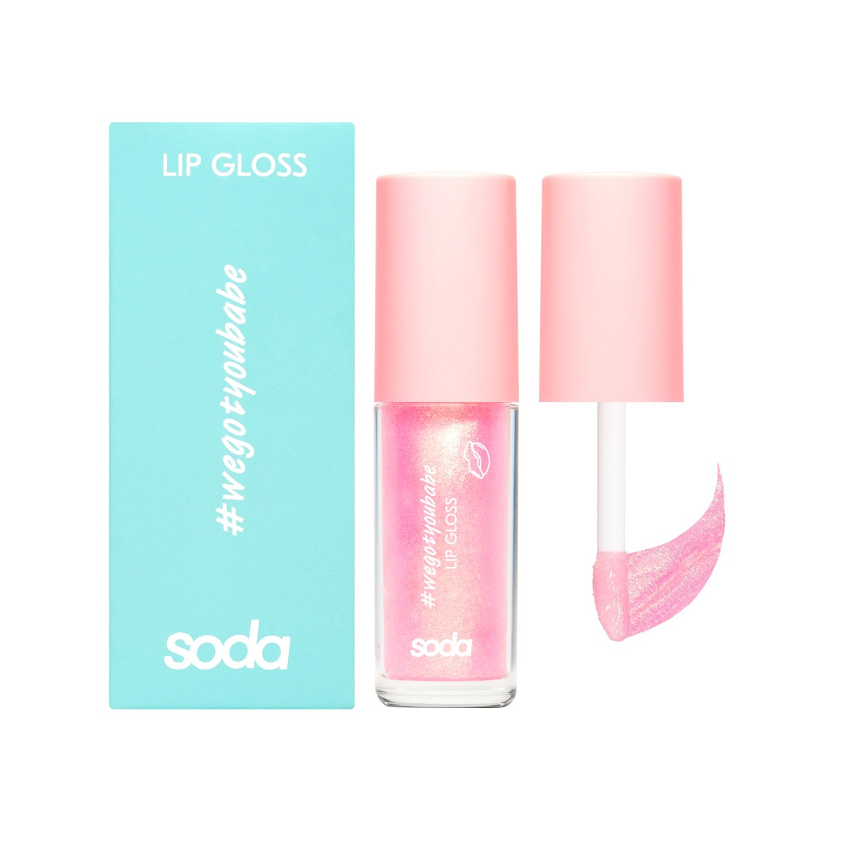 Maquillaje Vegano al mejor precio: Soda Glitter Lip Gloss Peach Queen 103 de Soda Makeup en Skin Thinks - 