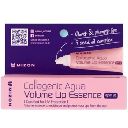 Protección Solar al mejor precio: Mizon Collagenic Aqua Volume Lip Essence SPF15 Bálsamo labial con protector solar y colágeno de Mizon en Skin Thinks - Firmeza y Lifting 