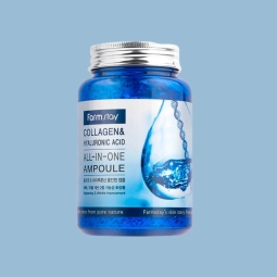 Serum y Ampoules al mejor precio: Collagen & Hyaluronic Acid All In One Ampoule Serum con Colágeno e Hialurónico de FarmStay en Skin Thinks - Tratamiento Anti-Manchas 
