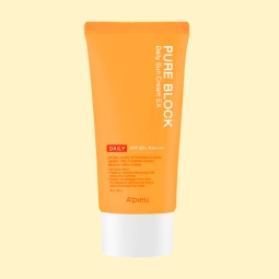 Protección Solar al mejor precio: Crema Solar A'pieu Pure Block Daily Sun Cream EX SPF50+ PA++++ de A'pieu en Skin Thinks - Piel Seca