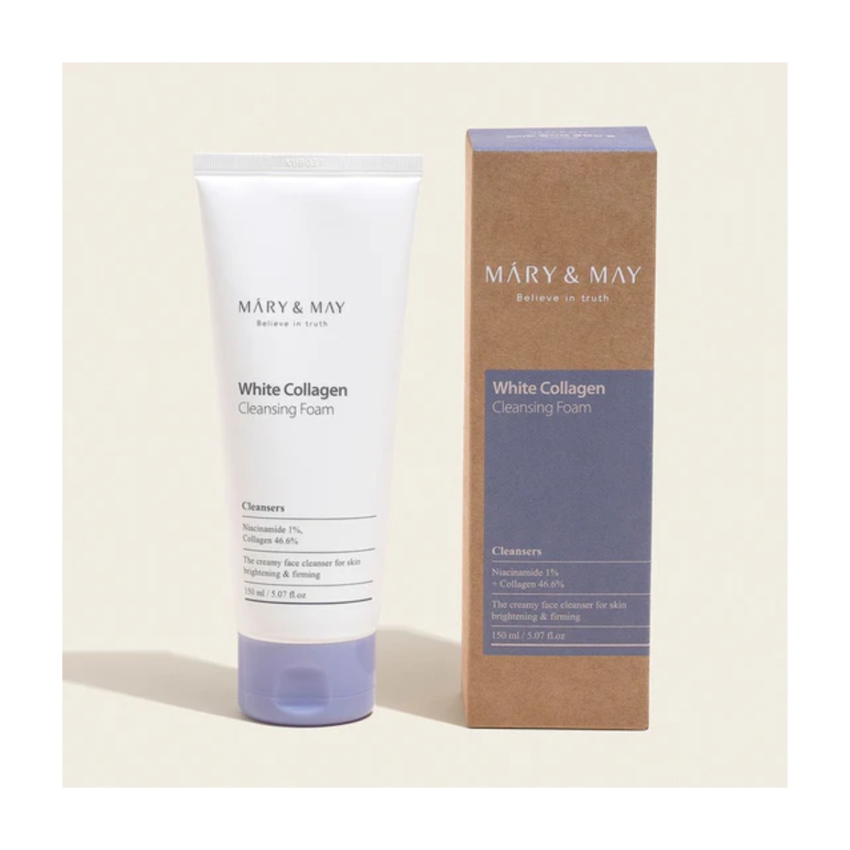 Espumas Limpiadoras al mejor precio: Mary & May White Collagen Cleansing Foam de Mary & May en Skin Thinks - Piel Seca