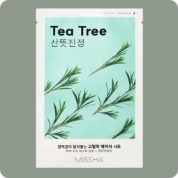 Mascarillas Coreanas de Hoja al mejor precio: Mascarilla Calmante MISSHA Airy Fit Sheet Mask (Tea Tree) de Missha en Skin Thinks - Tratamiento Anti-Edad