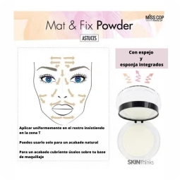 Maquillaje Vegano al mejor precio: Polvos matificantes veganos Miss Cop Mat & Fix Powder de Miss Cop en Skin Thinks - Piel Grasa