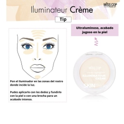 Maquillaje Vegano al mejor precio: Iluminador en crema vegano Miss Cop Illuminateur Crème de Miss Cop en Skin Thinks - Piel Grasa