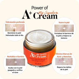 Emulsiones y Cremas al mejor precio: Crema Anti Manchas TIA'M My Signature A+ Cream de TIA'M en Skin Thinks - Tratamiento de Poros