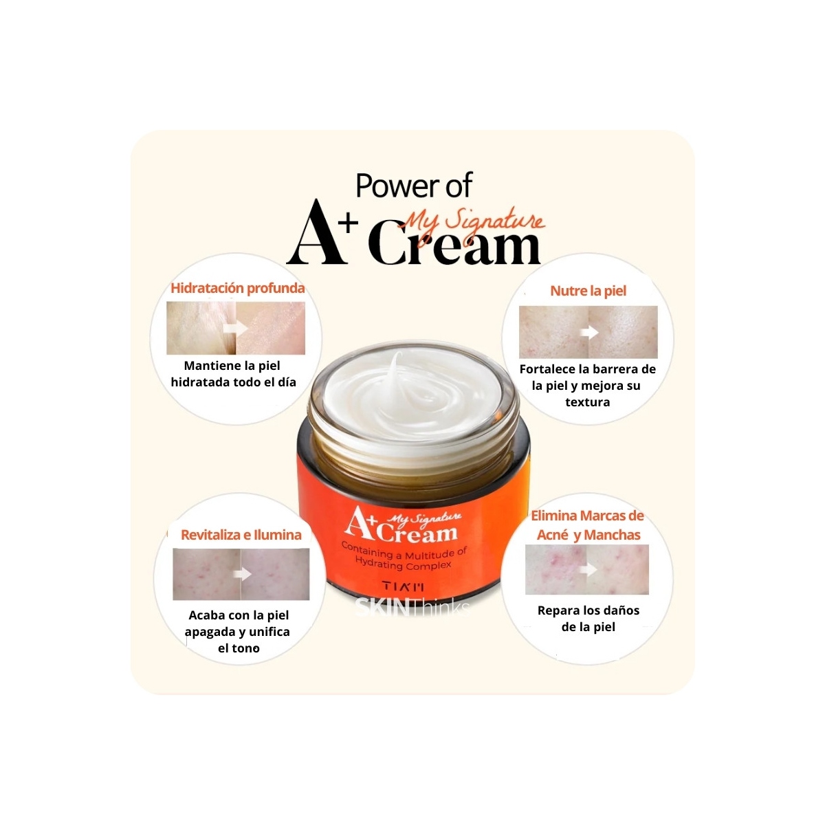 Emulsiones y Cremas al mejor precio: Crema Anti Manchas TIA'M My Signature A+ Cream de TIA'M en Skin Thinks - Piel Seca