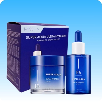 Missha Super Aqua Ultra Hyalron Ampoule & Cream Duo Set