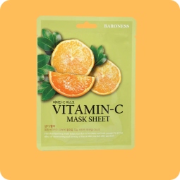 Mascarillas Coreanas de Hoja al mejor precio: Baroness Vitamin-C Brightening Mask Sheet de Baroness en Skin Thinks - Tratamiento Anti-Edad