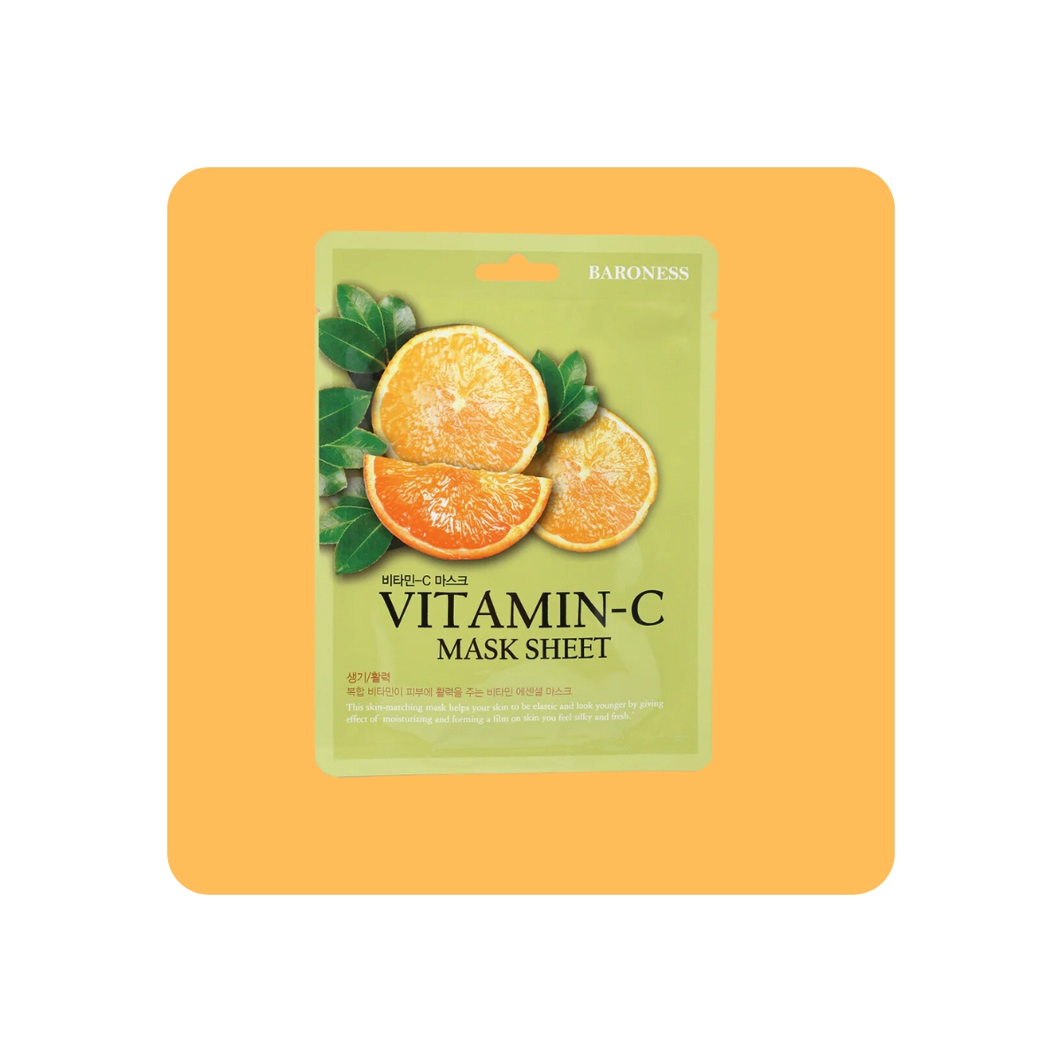 Mascarillas Coreanas de Hoja al mejor precio: Baroness Vitamin-C Brightening Mask Sheet de Baroness en Skin Thinks - Piel Seca