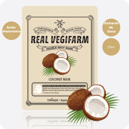 FORTHESKIN Real Vegifarm Coconut Mask Mascarilla coreana hidratante