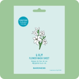 Mascarillas Coreanas de Hoja al mejor precio: Baroness Lily Flower Mask Sheet Mascarilla Purificante de Baroness en Skin Thinks - Piel Seca